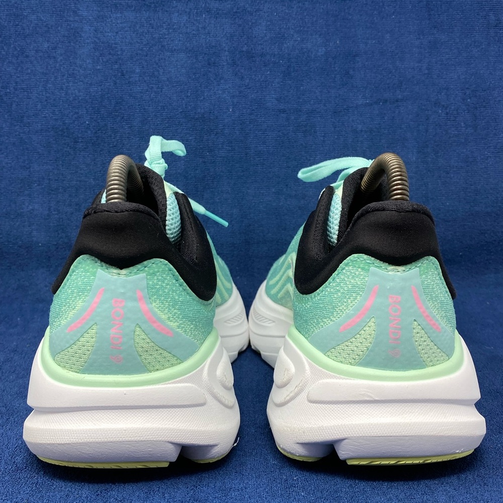 Hoka One One Bondi 9 Mint Green Women's Running Shoes Size 8 D Wide EXCELLENT - Picture 7 of 11